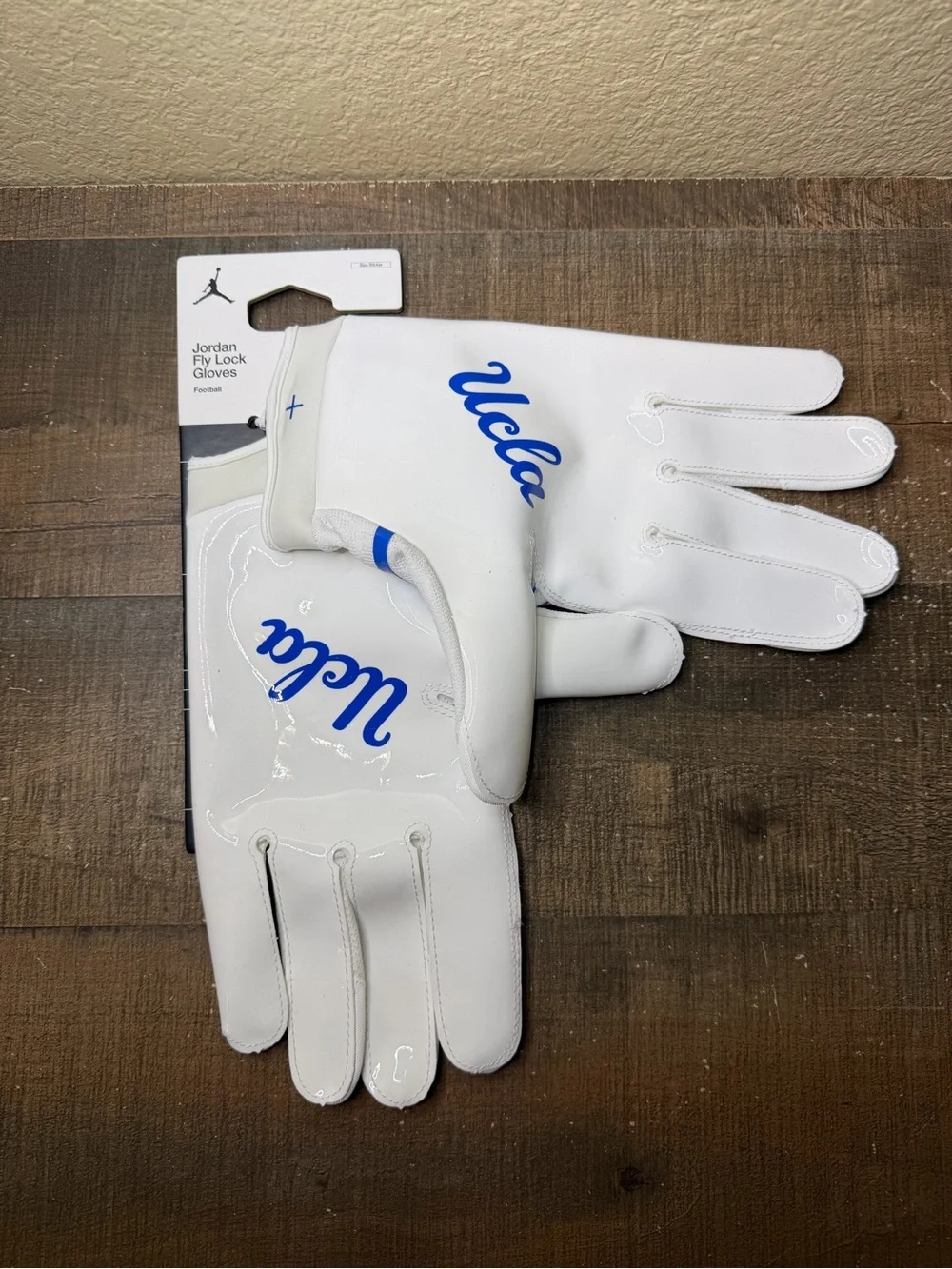 Jordan Fly Lock UCLA PE Football Gloves.  - Size 4XL Men.